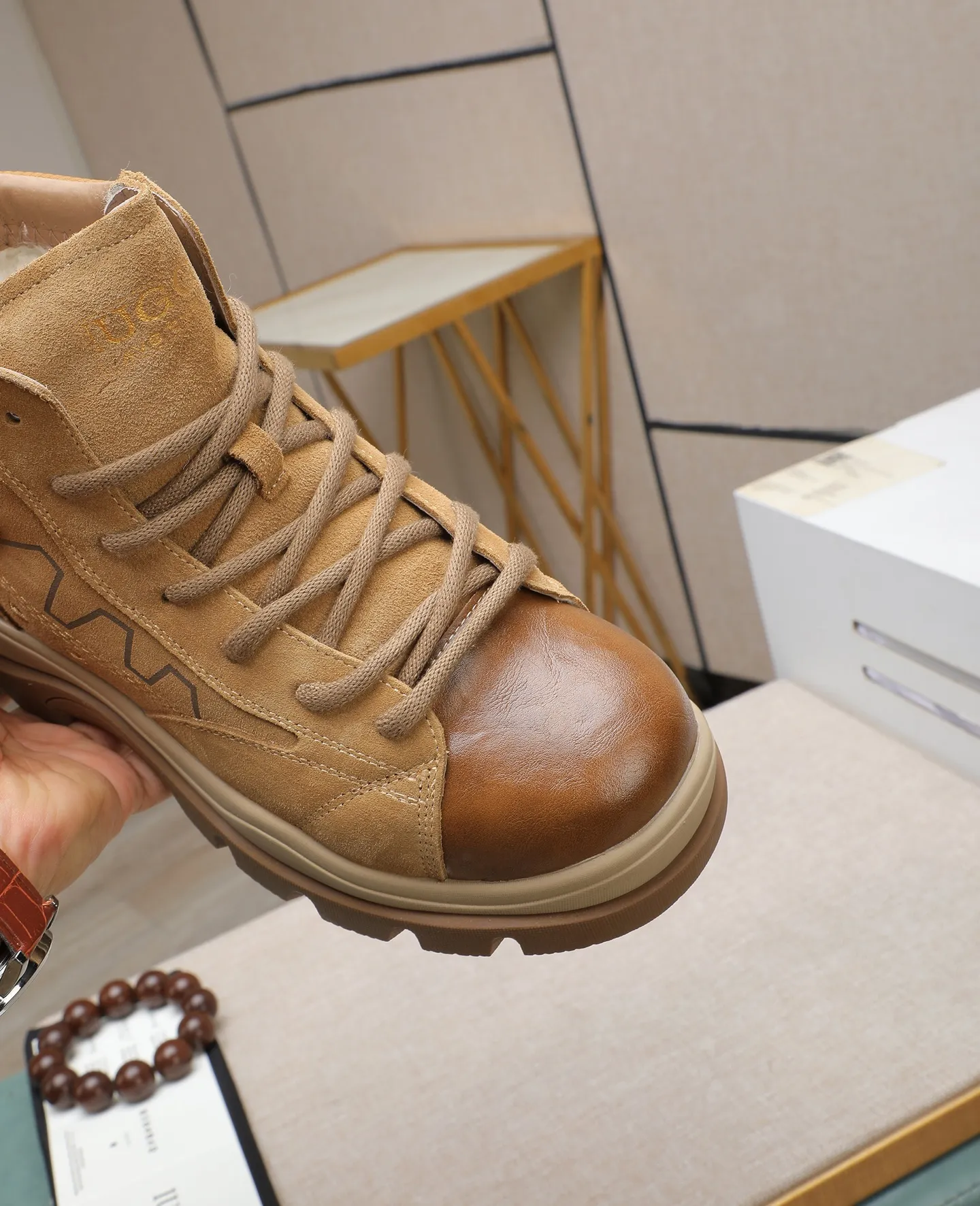 Men's shoes 💰640 IUGGI new retro presbyopia men's shoes, casual and versatile, full of high-end sense, fashionable, luxury and personalized style, joint style, retro presbyopia factor, full of handsome style, first layer suede cowhide, lining wool, rubber outsole, light and non-slip size: 39-44